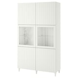 BESTÅ bílá skříňka se skleněnými dvířky, moderní design.