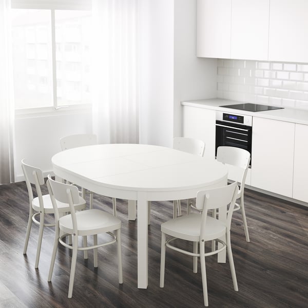 BJURSTA Rozkládací stůl - bílá - IKEA