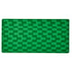 Zelená kostkovaná herní podložka pod myš, obdélníková s hladkou látkovou horní částí a gumovým podkladem.