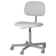 Možnost: Kancelářská židle BLECKBERGET v šedé barvě s polstrovaným sedákem a opěradlem, 5 kolečky, základna ve tvaru hvězdy. Moderní a ergonomické.