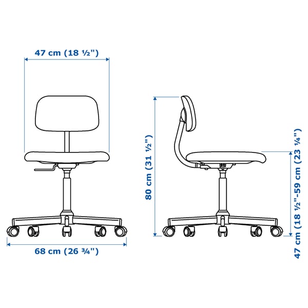 IKEA BLECKBERGET Otočná židle