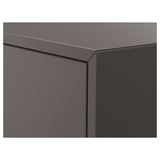 Šedý roh úložného dílu, elegantní moderní design, hladké hrany, vysoce kvalitní materiál.