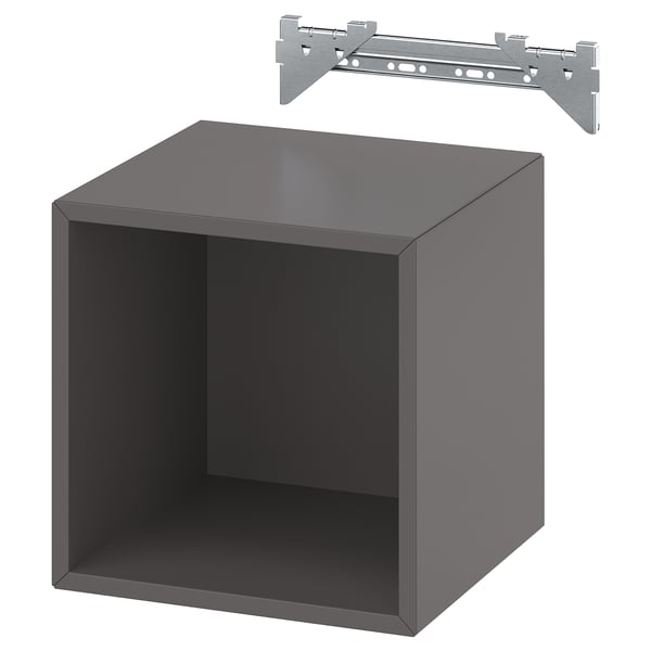 Úložný díl IKEA EKET šedý s držákem na stěnu.