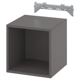 Úložný díl IKEA EKET šedý s držákem na stěnu.