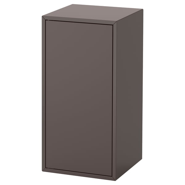 EKET: moderní černá úložná skříňka, elegantní design, obdélníkový tvar, minimalistický styl, jednoduchá jednotka.