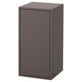 EKET: moderní černá úložná skříňka, elegantní design, obdélníkový tvar, minimalistický styl, jednoduchá jednotka.