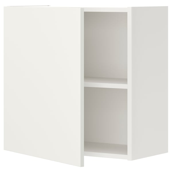 ENHET bílá nástěnná skříňka s jednou policí, minimalistický design.