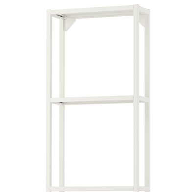 Úložný rám ENHET z bílého kovu, minimalistický design pro otevřené police.