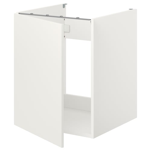ENHET bílá kuchyňská skříňka, čtvercová, moderní design, ideální pro dřez.