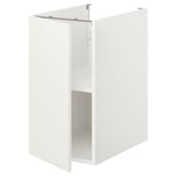 Bílá spodní skříňka ENHET s jednou policí. Moderní, minimalistický design, vhodný pro skladování v kuchyni.