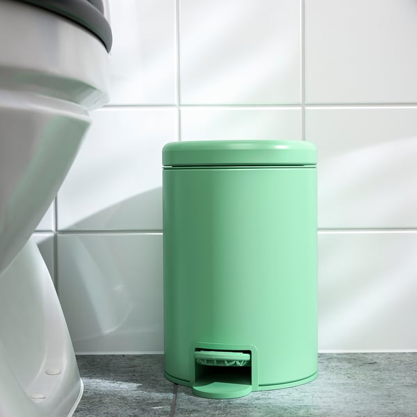 GANSJÖN Odpadkový koš, světle zelená, 3 l