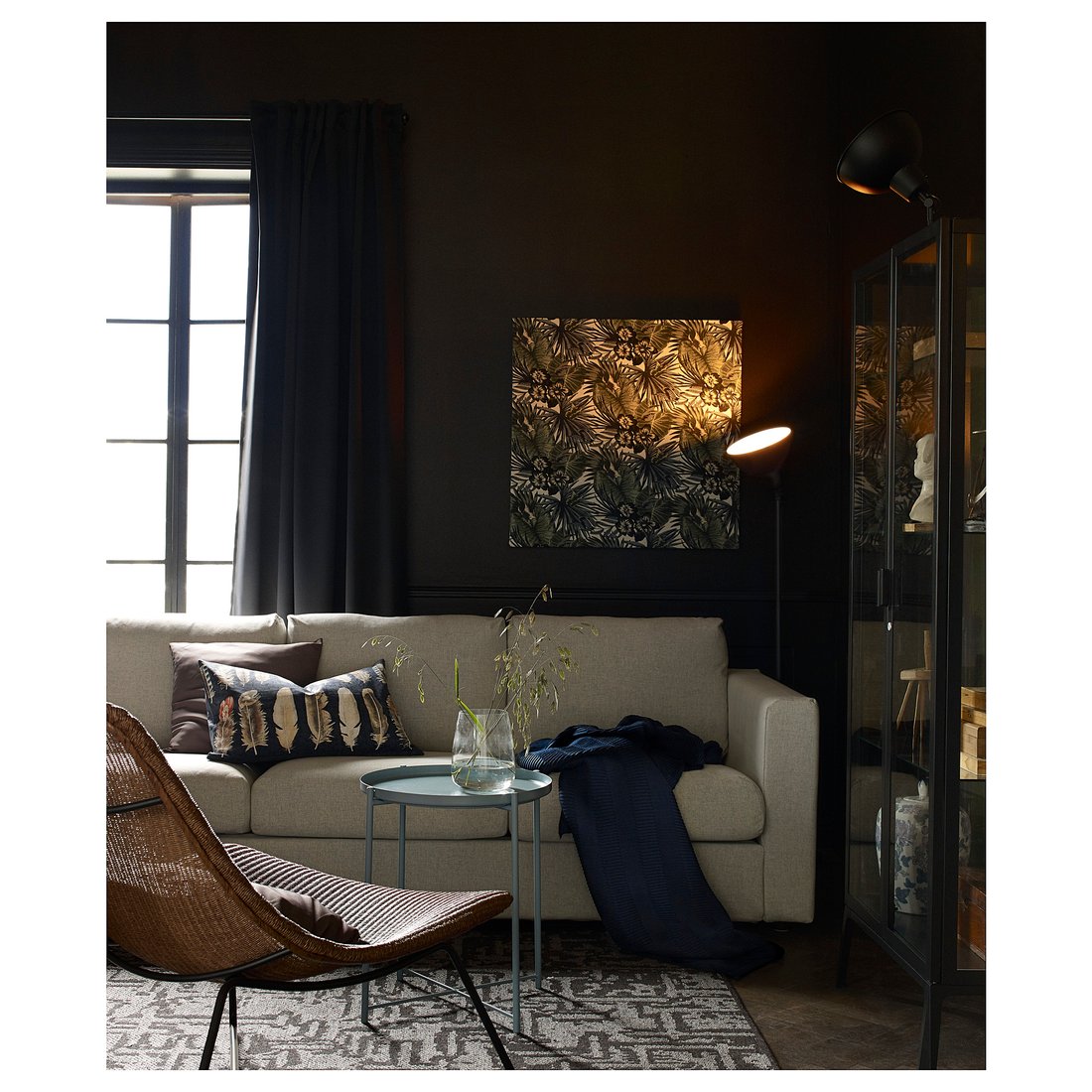 GLADOM Stolek s podnosem modrá IKEA