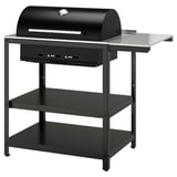 Černá mřížka GRILLSKÄR na stojanu, nerez, klenutá kapota