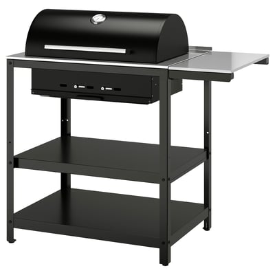 Černá mřížka GRILLSKÄR na stojanu, nerez, klenutá kapota