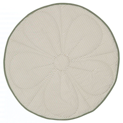 GULDVÄVARE Prošívaná deka, zelená/béžová pruhovaný, 105 cm