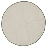 Kulatá prošívaná dětská deka GULDVÄVARE, zelená, s květinovým vzorem z bio bavlny a polyesteru.