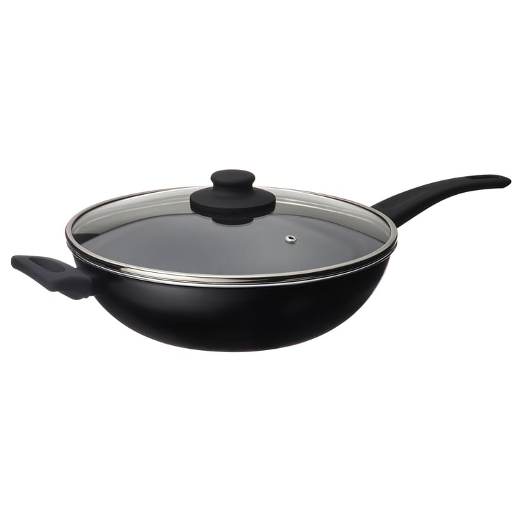 HEMLAGAD Pánev wok s poklicí, nepřilnavá vrstva černá, 28 cm