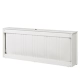 Bílý úložný díl na matraci HEMNES, vhodný pro matraci 80x200 cm, včetně police nahoře.