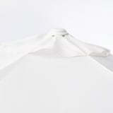 Detail zavěšení slunečníků na suchý zip, který ukazuje kvalitu a design.
