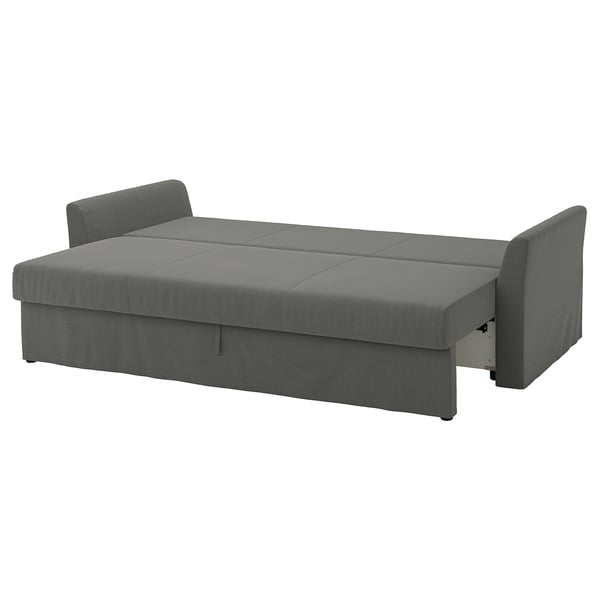 rozkládací pohovka HOLMSUND šedá, moderní design, čalouněná odolnou látkou, rozkládací s polštáři.