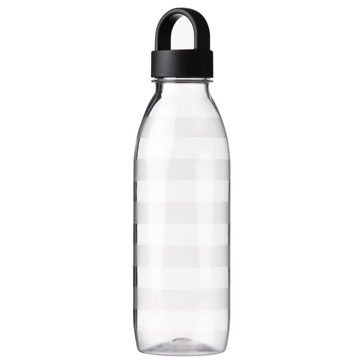 IKEA 365+ Lahev na vodu, pruhovaný/tmavě šedá, 0.7 l