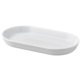 IKEA 365+ bílá oválná servírovací mísa, jednoduchá i klasická, odolný porcelán.