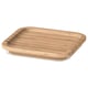 Bambusové víko IKEA 365+, čtvercového tvaru, v přírodní barvě, se zataveným designem hran.