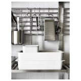 IKEA 365+ malá bílá porcelánová zapékací mísa, stohovatelné rukojeti, které se dobře drží.