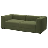 Zelená pohovka JÄTTEBO, moderní design s úložným prostorem, obdélníkový tvar, měkké polštáře.