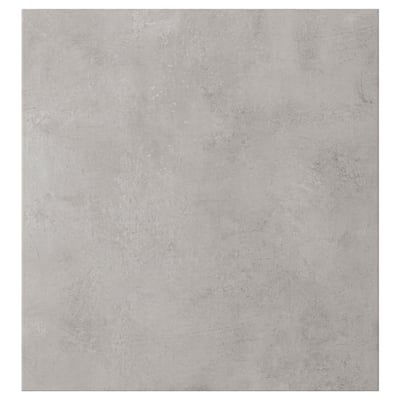 šedé texturované dveře skříně KALLVIKEN; melaminový laminát, dřevotříska, plastový lem.