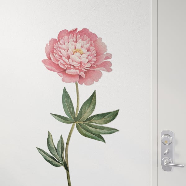 kinnared samolepici dekorace ruzova pivonka ikea