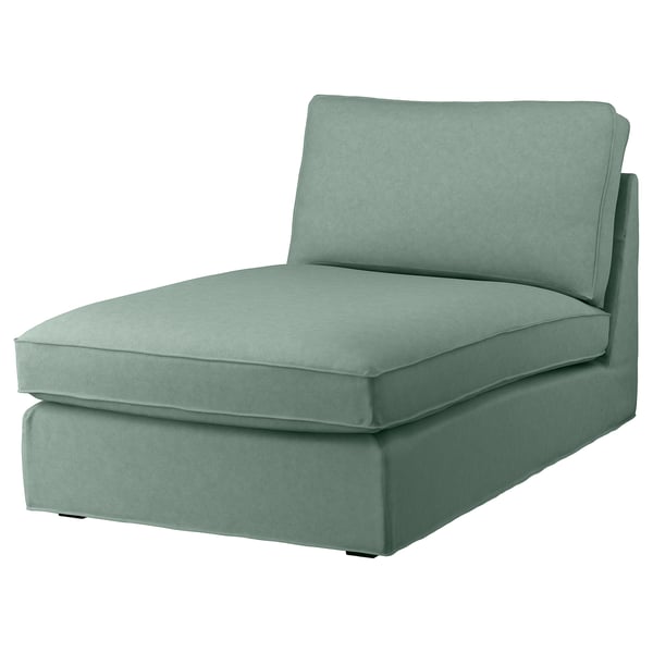 Moderní mátově zelená lenoška KIVIK čalouněná látkou s elegantním, moderním designem a polstrovaným pohodlím.