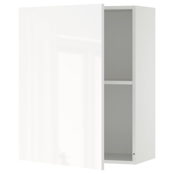 Bílá nástěnná skříňka KNOXHULT, moderní design, jednodveřová, minimalistický vzhled.
