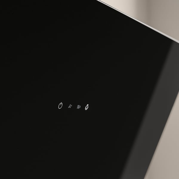 KNUVEBO Nástěnná digestoř, IKEA 500 černá, 70 cm