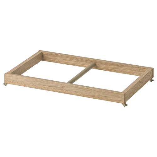 Šatní tyč KOMPLEMENT, dub. Obdélníkový, jednoduchý design s nohami.