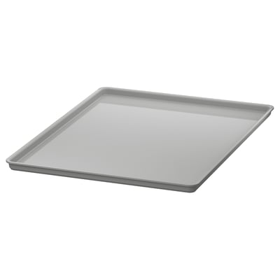Hranaté, šedé plastové víko KUGGIS, součást stohovatelné série.