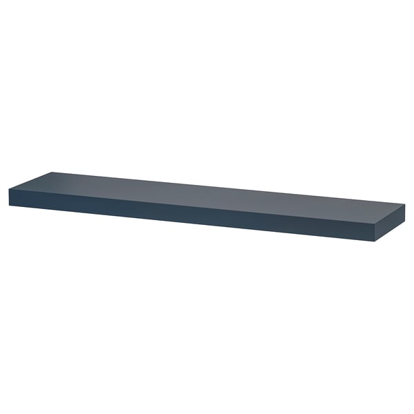 Ikea LACK nástěnná police, bLACK, obdélníkový tvar, minimalistický design.