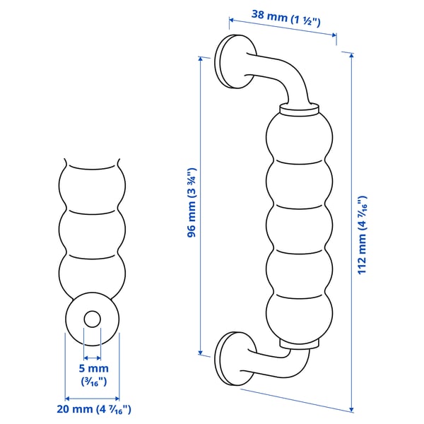 LAPPMES Úchytka, bříza, 112 mm