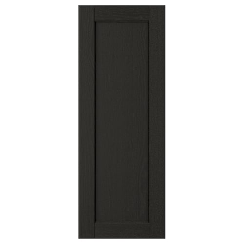 LERHYTTAN: černá kuchyňská dvířka, rám z masivního dřeva, zkosené hrany, panel z jasanové dýhy, klasický design.