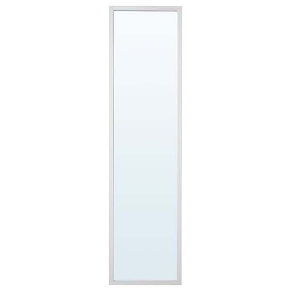 Zrcadlo LILJETRÄD bílé, obdélníkový tvar, nástěnné, moderní design.