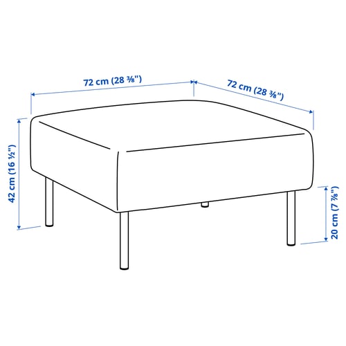 Obrázek s rozměry produktu: LILLEHEM.