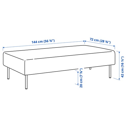 Obrázek s rozměry produktu: LILLEHEM.