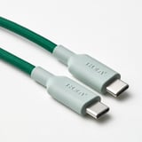 Zelený nabíjecí kabel USB-C, robustní, nezamotaný, prémiová kvalita.