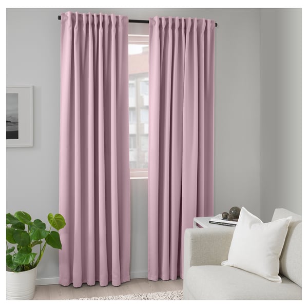 Majgull Zatemnovaci Zavesy 1 Par Svetle Ruzova Ikea