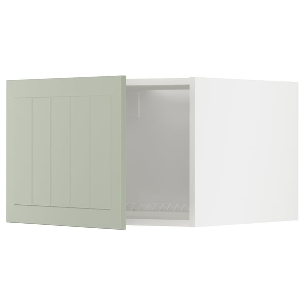 Moderní kuchyňská skříňka v zelené barvě s řemeslným designem, s výsuvnou přihrádkou.