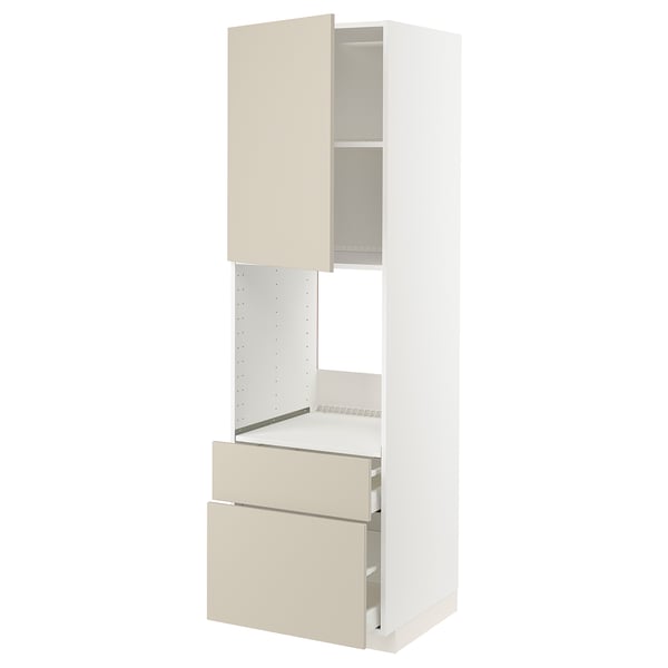 Kuchyňská linka METOD v béžové barvě se zásuvkami a skříňkou, elegantní a moderní design.