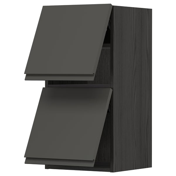 Kuchyňská skříňka METOD, tmavě šedá, čtvercový tvar, povrchová úprava dřeva, moderní design.