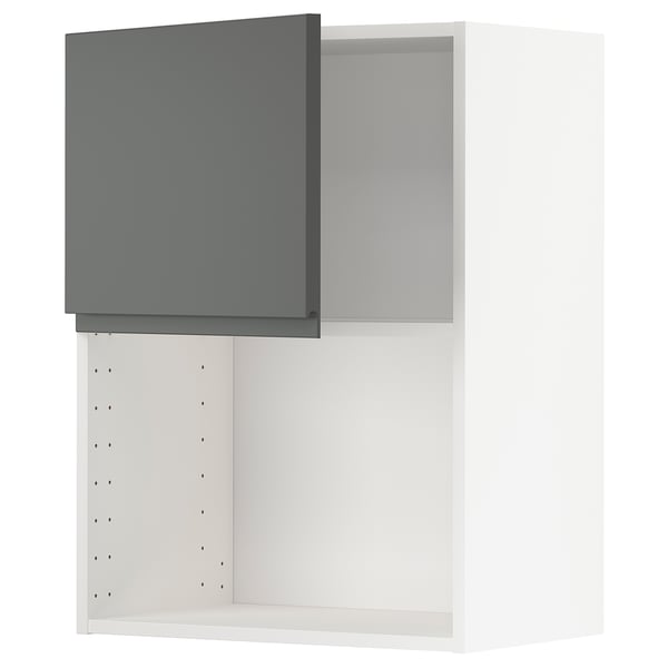 Moderní šedá kuchyňská skříňka, série ikea METOD s tmavě šedými čely voxtorp. Obdélníkové provedení, záruka 25 let.