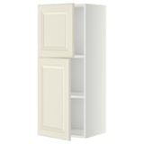 Ikea METOD špinavě bílá skříňka, vysoká se dvěma dvířky, klasický design.