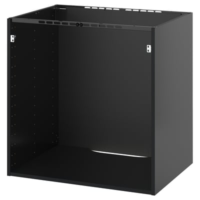 Černá kuchyňská skříňka METOD, elegantní čtverec.